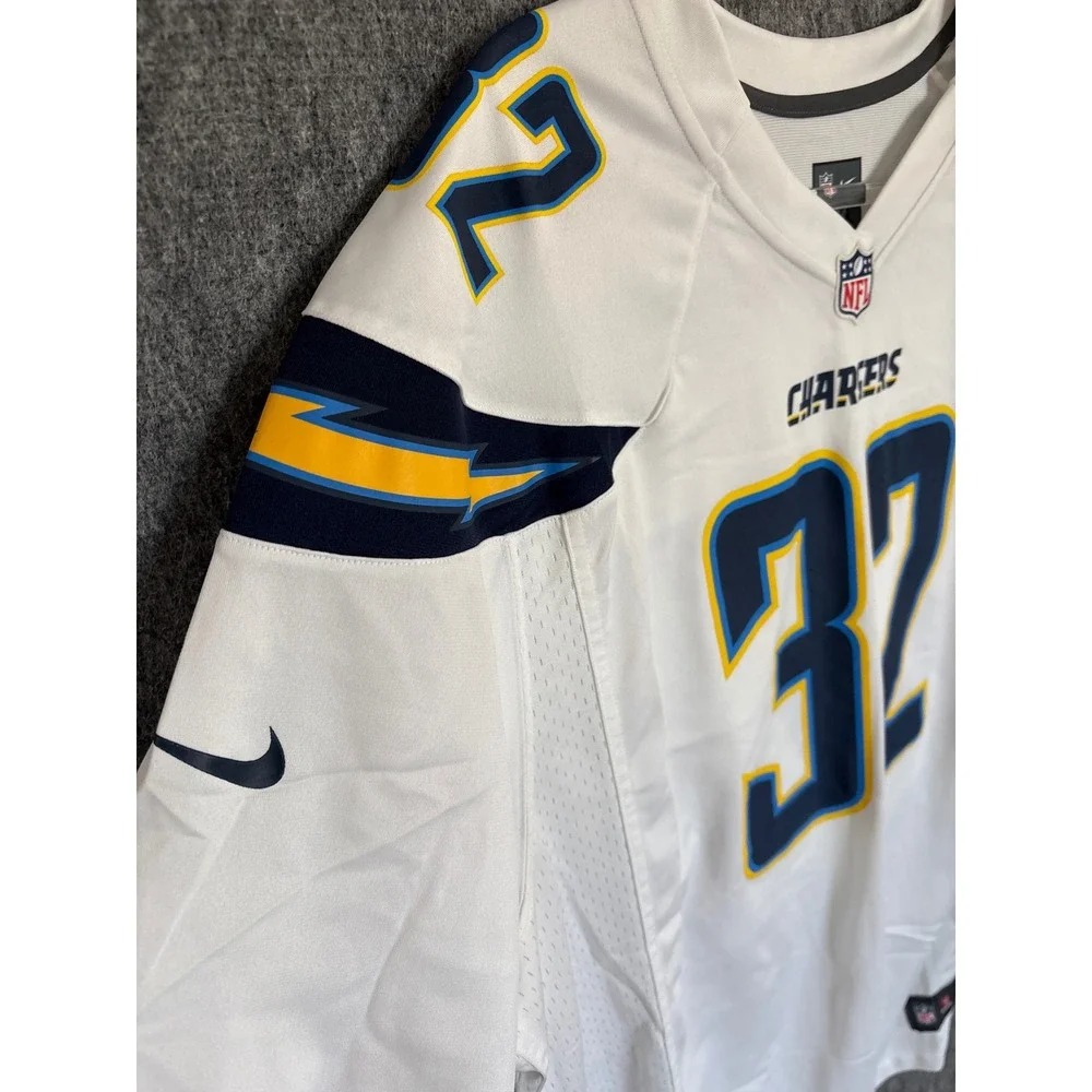 Nike NFL Los Angeles Chargers Eric Weddle 32 Jersey White XXL Mens On Field
